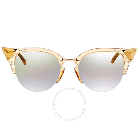 fendi ff 0041/s|Fendi Iridia Brown Grey Shaded Cat Eye Ladies Sunglasses FF .